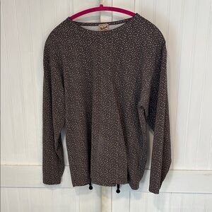 Woolrich Vintage Long Sleeve eggplant Patterned Top size L